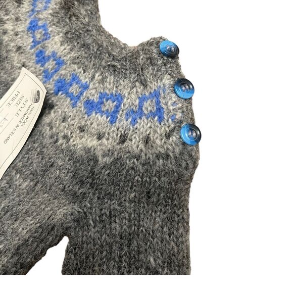 The Handknitting Association Of Iceland Knit Jumper 6-9 Months Wool Sweater Grey - Picture 5 of 8